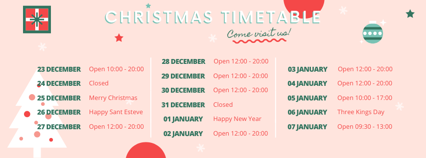 Christmas timetable 22/23
