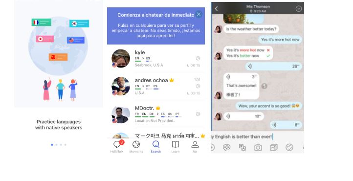 HelloTalk - 8 of the best apps for learning English | Oxford House Barcelona