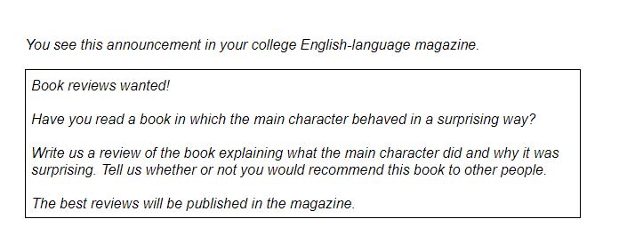 fce book review example